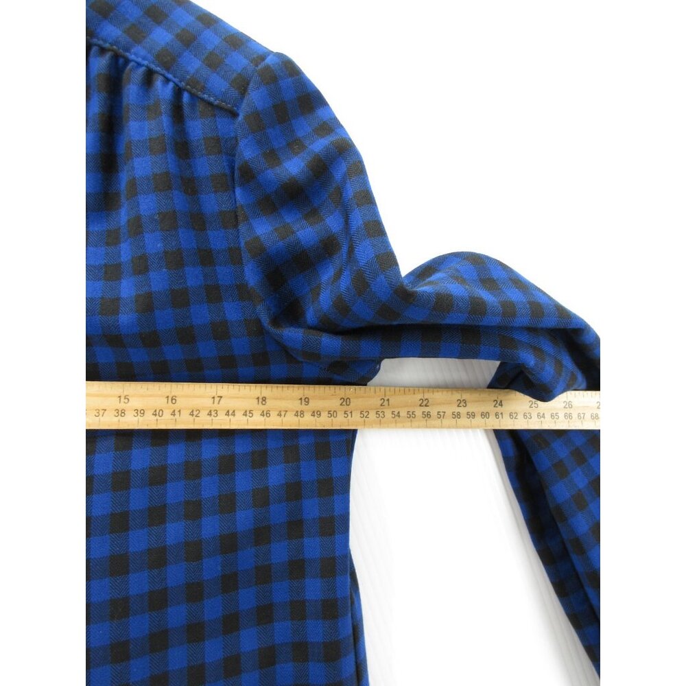 Vgt Pendleton Top Medium Wool Blouse Button Up Pl… - image 5